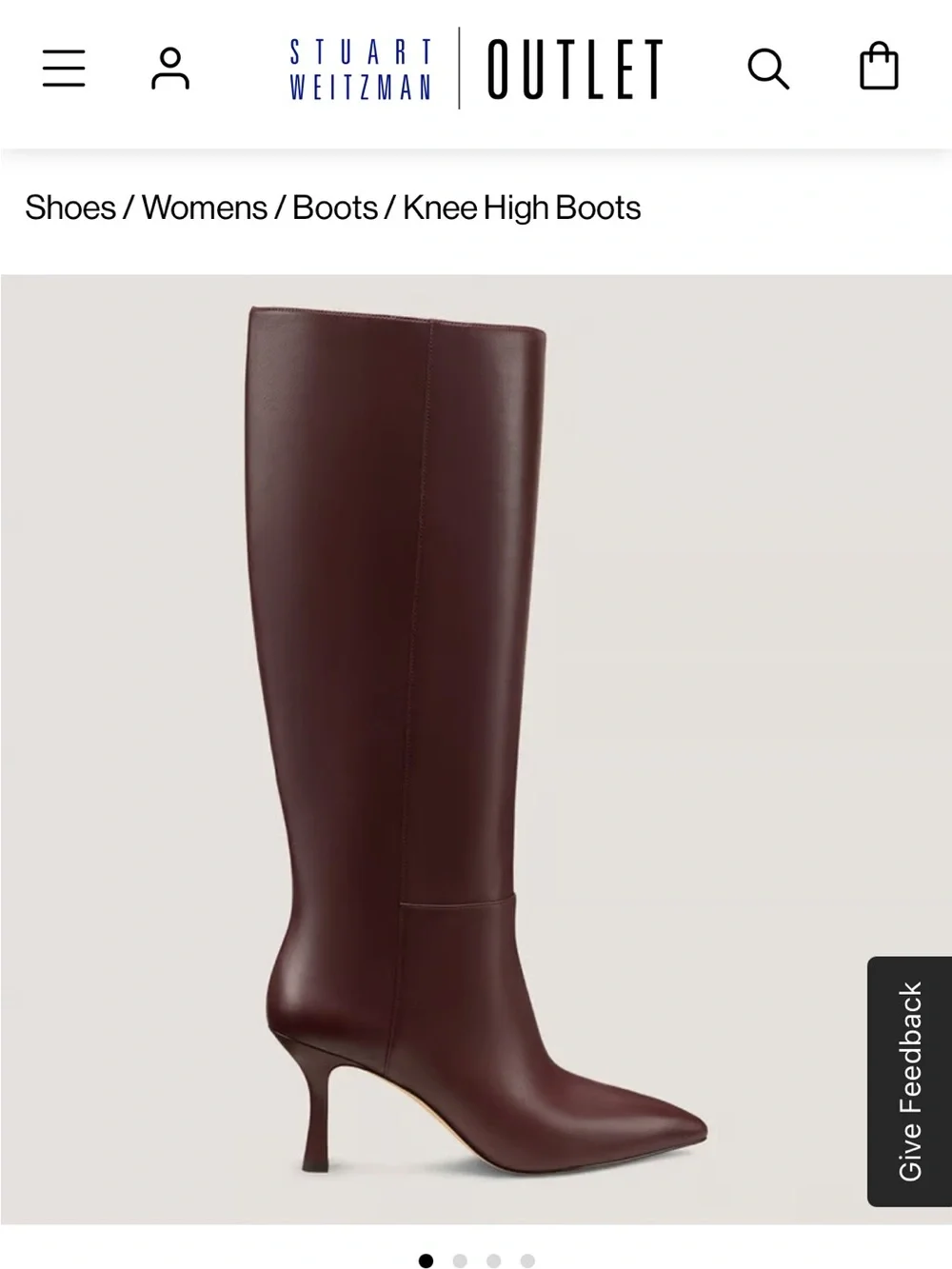 Stuart Weitzman Valentina Tubo Boot - deep brown. 10.5